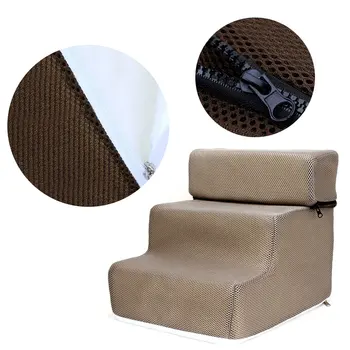 

Pet Bed Stairs Ladder 2/3 Steps Removable Non-slip Ramp Climbing Washable Detachable Dog Bed Ladder Cat Dog Ramp Puppy Supplies