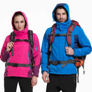 

Raincoat Jacket Three-in-One Male Detachable Outdoor Two-Piece Set Waterproof Work Clothes Women's Ski Suit