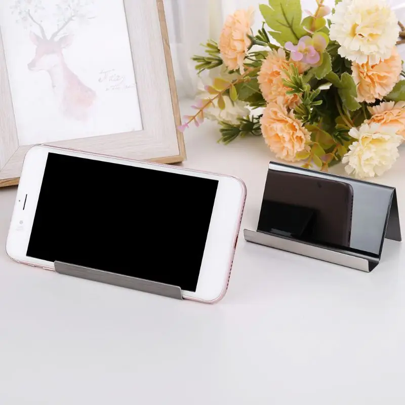 

Stainless Steel Business Card Holder Desktop Card Display Rack Organizer for Office