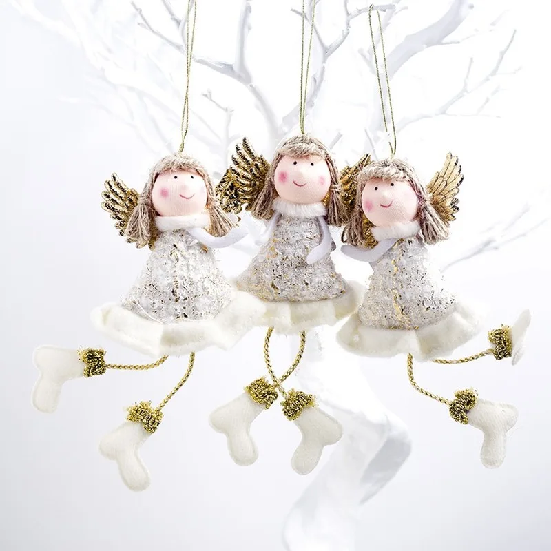 

Christmas Tree Ornaments Christmas Plush Angel Doll New Year Xmas Gifts for Kids Christmas Decorations for Home Navidad Decor