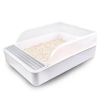 

NEW ARRIVAL Kitten litter basin Cat Toilet semi closed cat litter plate square shit basin pet toilet