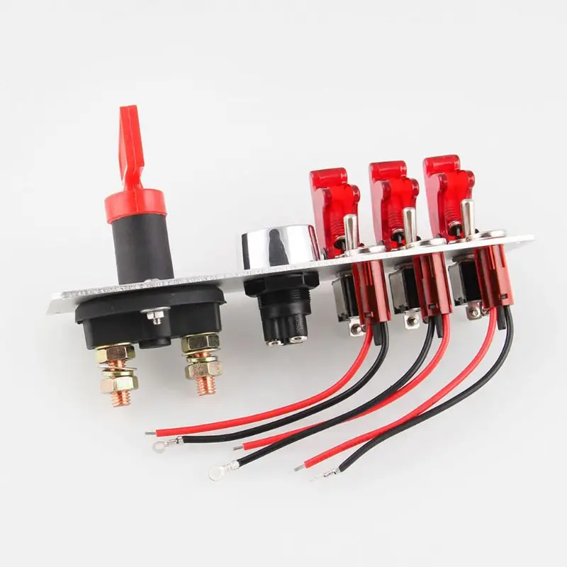 5 в 1 DC12V откидной переключатель зажигания панель автомобильный двигатель пусковая кнопка светодиодный DIY Тумблер для гоночного спорта конкурентоспособная