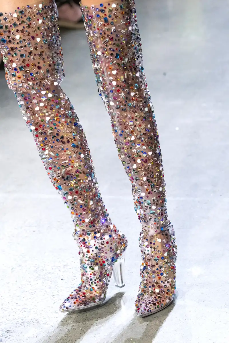 catwalk rhinestone booties