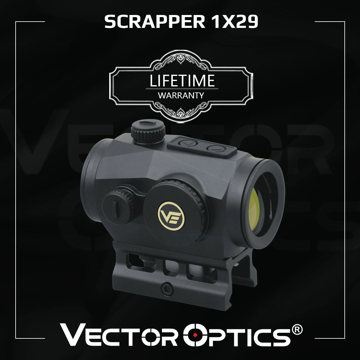 Векторная оптика Scrapper 1x29 красный точечный прицел с датчиком движения IP67