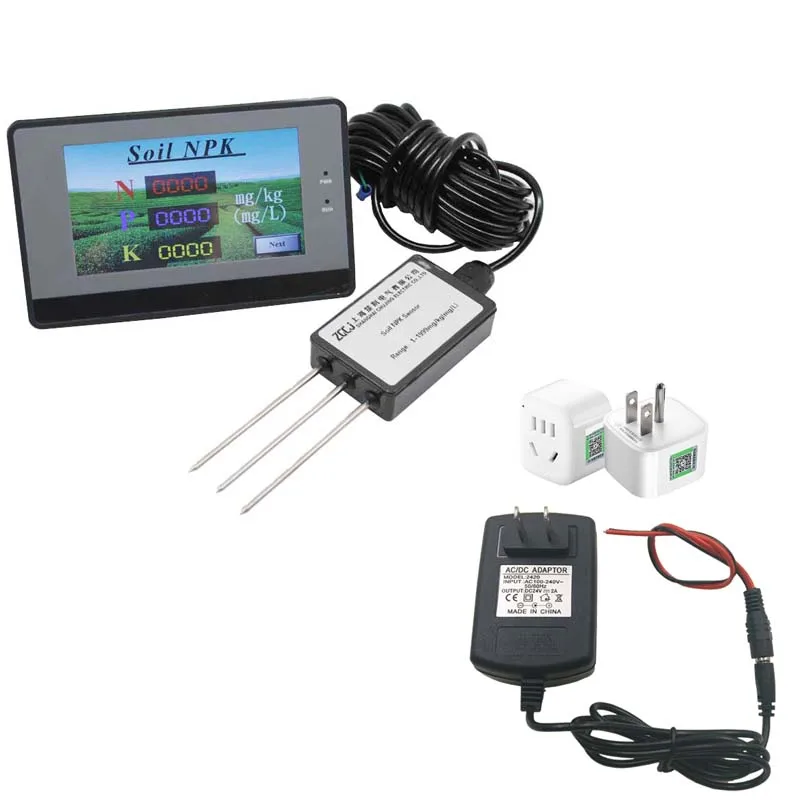 Soil NPK detector with adapter and transfer plug display meter earth sensor | Инструменты
