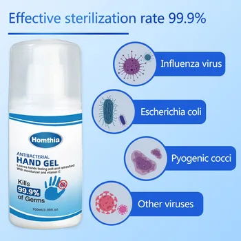 

Hand sanitizer washable gel For Kids 100ml Alcohol-Free Bacteriostatic Portable Spray Disinfection Office Home Hand Soap #0413