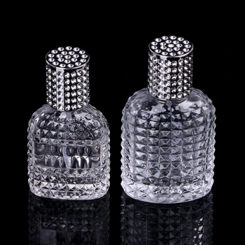 

New Style Pineapple Portable Glass Perfume Bottle With Spray Empty With Atomizer