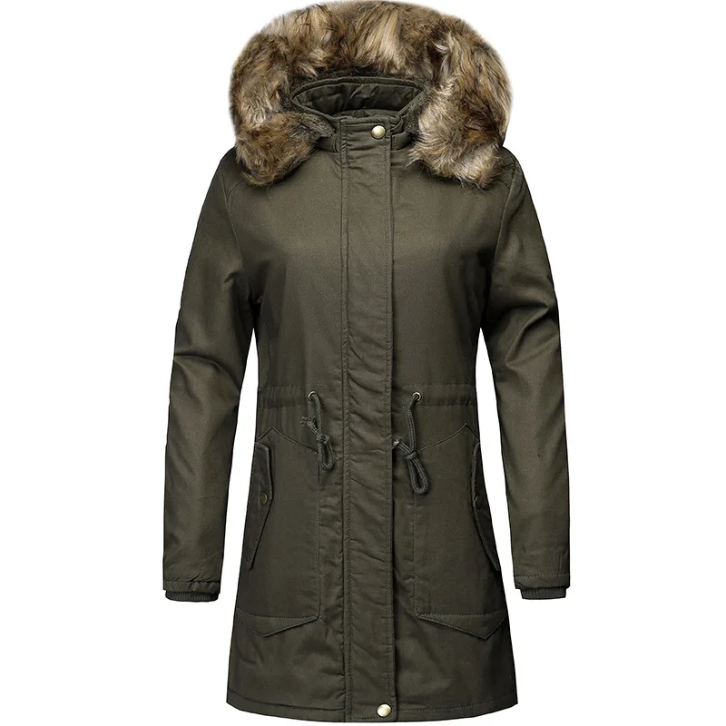 

Foreign Trade WOMEN'S Wadded Jacket Mid-length AliExpress Amazon Cross Border WOMEN'S Cotton Padded Clothing Europe And America