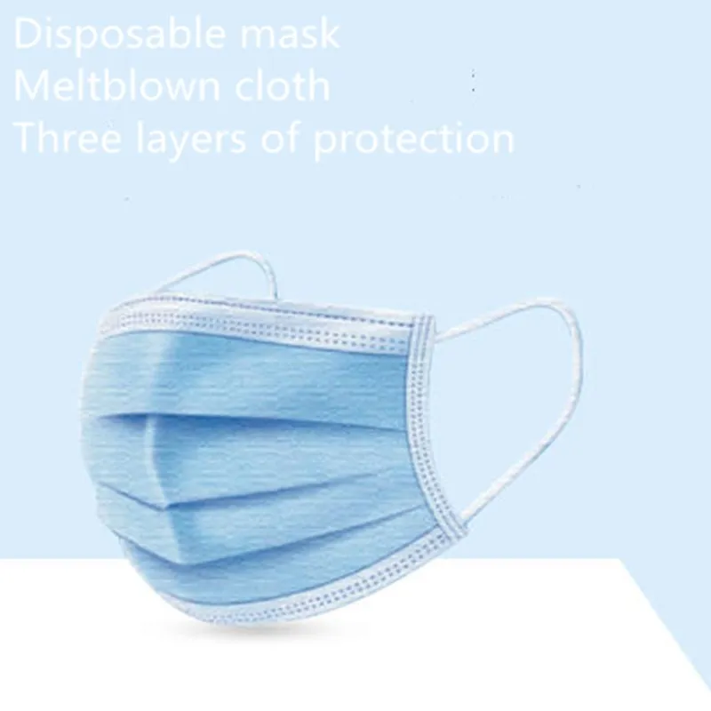 

20 pcs 3-layer mask Meltblown Non-woven Dust Mask Dustproof As KN95 Anti Protective mask Disposable mouth mask dustproof cloth