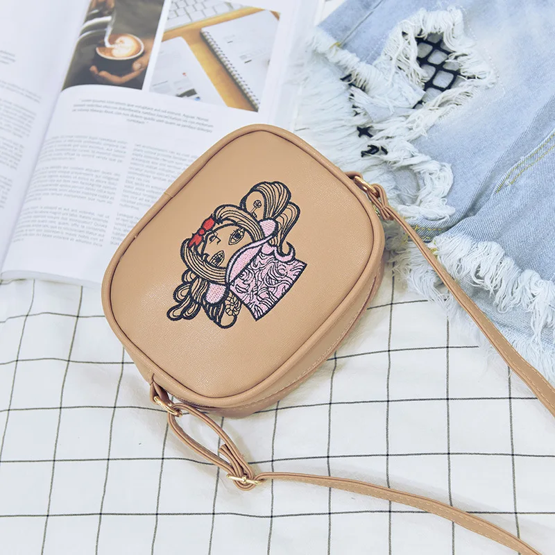 

Spring And Summer Casual Bag Women's 2017 New Style Fashion Korean-style Versatile Shoulder Bag Embroidered WOMEN'S Bag Square S