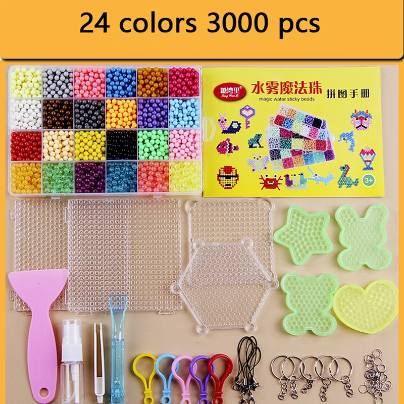 DIY Water Magic Beads Set Toys For Children Animal Molds Hand Making Puzzle Kids Educational