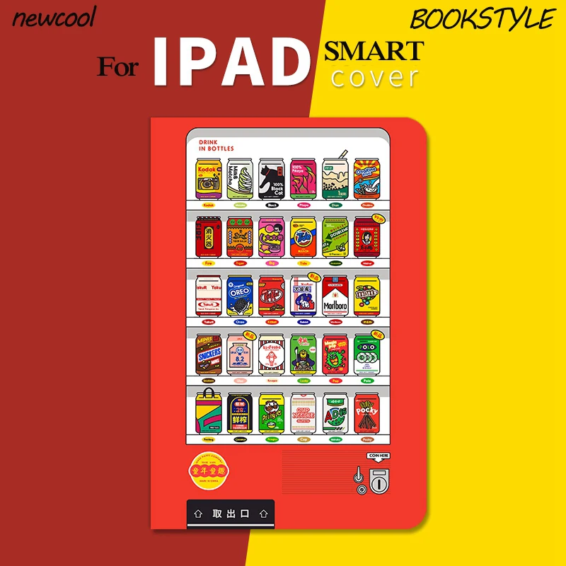 

Retro vending Smart Flip Cover For iPad Air3 Air2 Pro 9.7 10.5 11 10.2" 12.9 2019 Mini 2 3 4 5 Tablet Case For ipad 9.7 2017 2