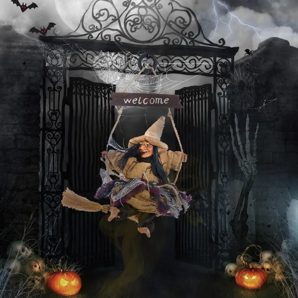 Хэллоуин подвесное украшение куклы привидение ведьма жуткий, пугающий висящий Призрак летающий ведьминский кулон фестиваль Бар Украшение
