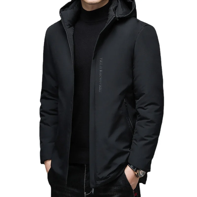 TREESOLO Mens Winter Warm Thick Parkas Plus Size Cotton Detachable Hat Jacket Men 5XL Outwear Pocket Men Classic Coat cotton jacket parka coat parkas coat