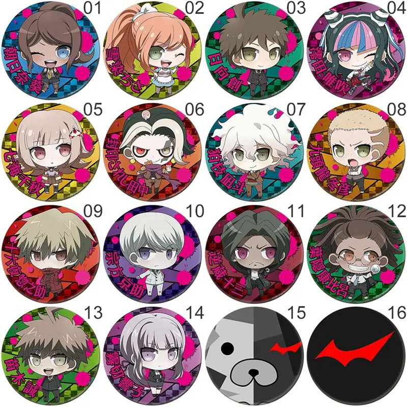 Аниме Danganronpa:Trigger Happy Monokuma 58 мм брошь значок косплея Рюкзак Кнопка для девочек