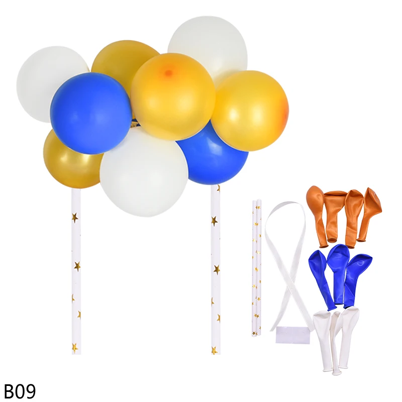 10 шт. 5 дюймов латексный воздушный шар "Конфетти" торт Топпер воздушные шары Арка кекс топперы свадьба день рождения торт Декор украшения стола - Цвет: B09
