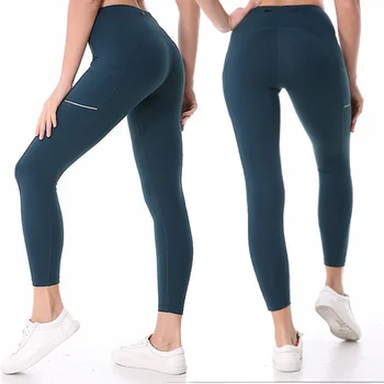 

Plus Size Sport Fitness Pants lulu Leggings Women Solid High Waisted Gym Running Tights Stretchy Nylon+Spandex Yoga Pants
