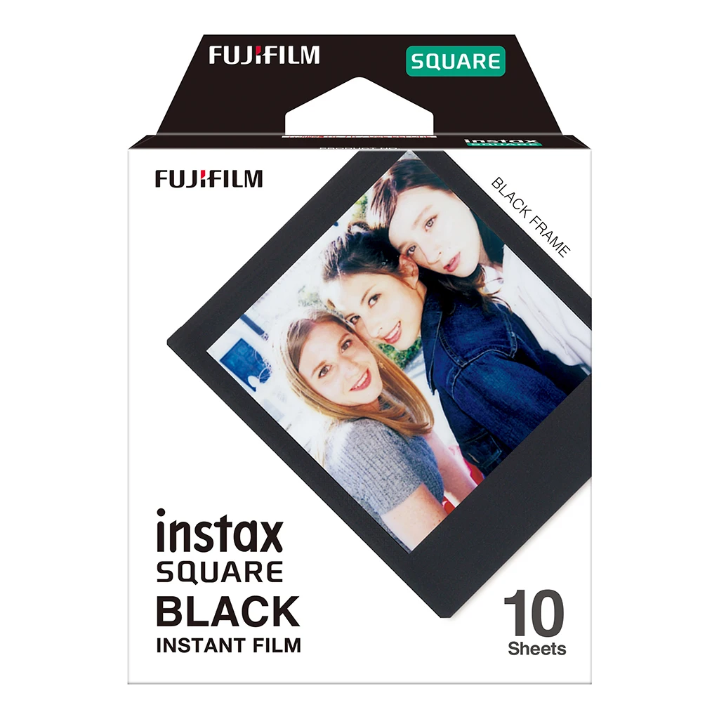 Fujifilm Instax Mini пленка 10 листов мини черная мгновенная фотобумага для камеры Instax Mini квадратная SQ20 SQ10 SQ6 фотобумага черная