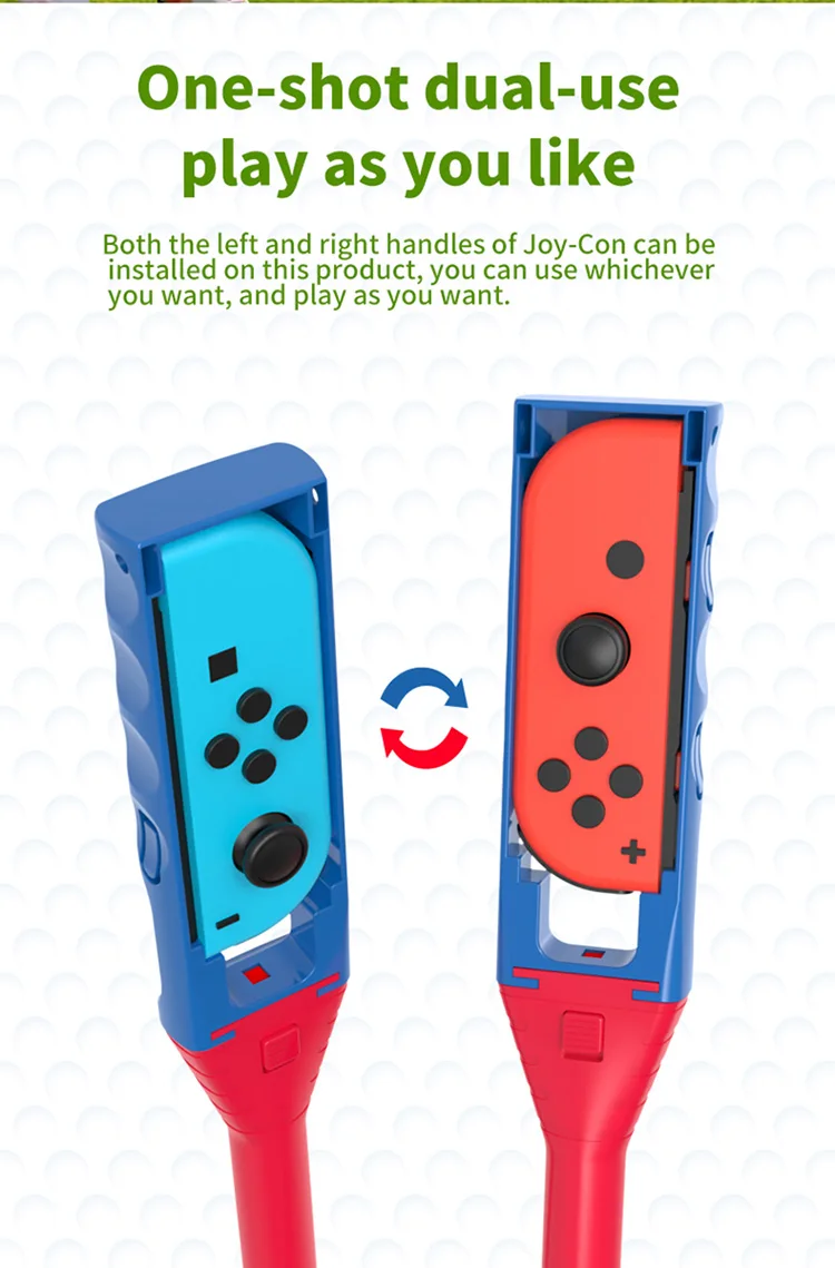 Golf Grips Clubs 2 Pieces Set Compatible With Mario Golf Super Rush For Nintendo Switch Joy Pad Grips