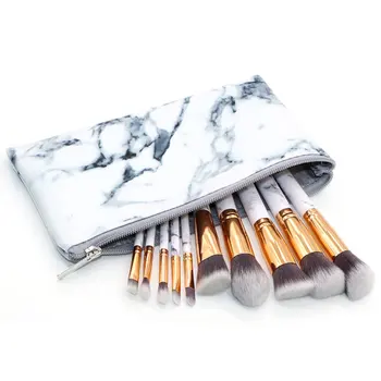 

10 Marbling Random Makeup Brush Set Tools 5 Big 5 Small Beauty Tools Makeup Pu Bucket Packaging Beauty Tools