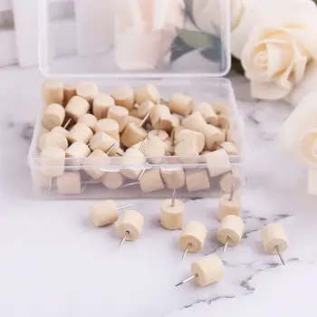 

Wooden Thumbtack Board Pins Pushpins Drawing Photo Wall Studs Nail School Suppy