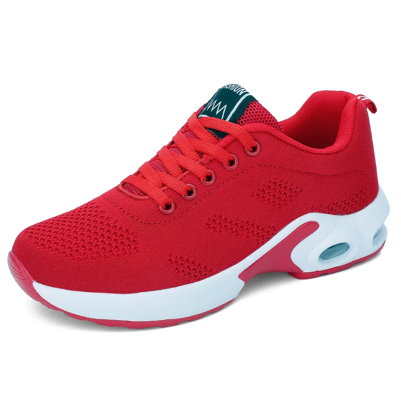 Новые мужские повседневные кроссовки; летняя уличная дышащая обувь; Мужская обувь; сетчатая обувь; Мужская нескользящая обувь для взрослых с воздушной подушкой; MQ1727 - Цвет: Red