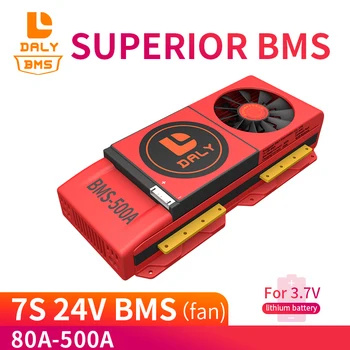 

027 Fan 7S BMS 80A 100A 150A 200A 250A Li-ion Lithium Battery 18650 Charger Solar panel Balance For Drill Motor 24V Inverter