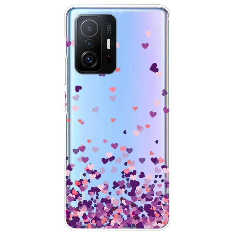 Soft TPU Silicone Clear Cartoon Case for Xiaomi 11T Pro - Transparent Protective Phone Cover