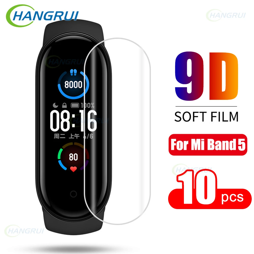 Защита экрана для часов Xiaomi Mi Band 5 аксессуары смарт ультратонкая Защитная пленка