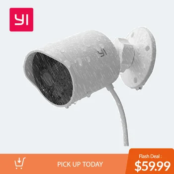 Уличная камера видеонаблюдения YI Outdoor Camera 1080p, Облачное хранилище, IP камера, Погодоустойчивая, Водонепроницаемая, Усовершенствованное ночно...