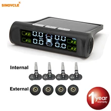 Tire-Pressure-Alarm-Monitor-System Tpms-Display Solar-Power-Charging Internal/external-Temperature