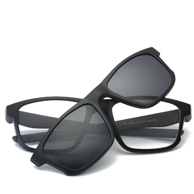 Vazrobe магнитные солнцезащитные очки для мужчин и женщин поляризационные спортивные солнцезащитные очки для мужчин клипса подходят для очков близорукость диоптрий драйвер