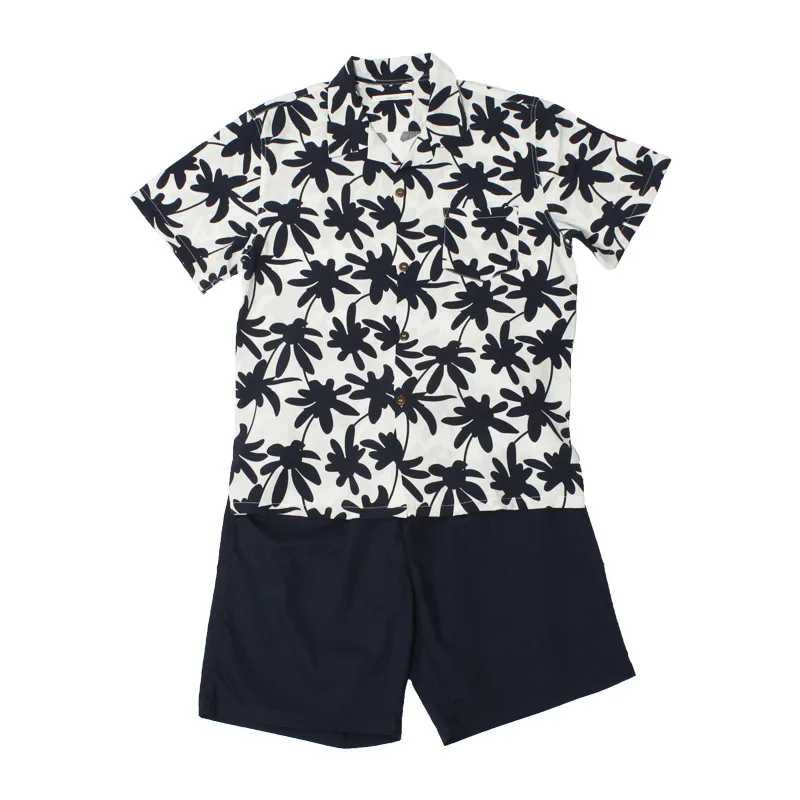 shirt and pant Летнее платье для мамы и дочки Одинаковая одежда для семьи «Мама и я» длинное платье макси с цветочным принтом Одежда для мамы, мамы, папы и сына - Цвет: shirt and pant
