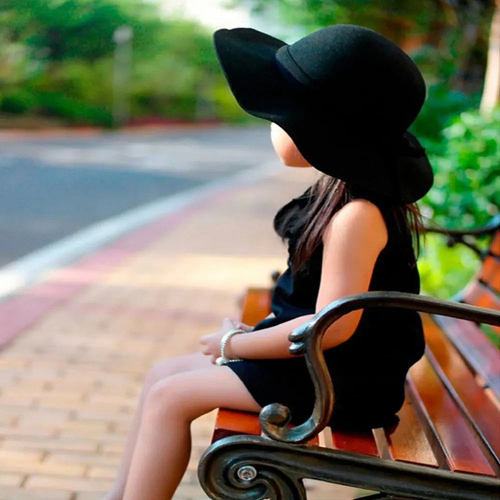 Модная шапка 52 см дорожная детская Кепки солнце шляпа, фетровая шляпа Карамельный цвет Шапки женская шапка