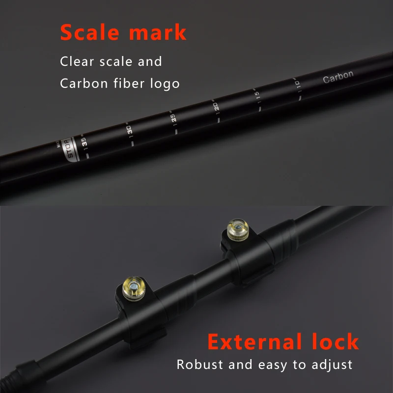 Aricxi Flip Locks Ultralight adjustable Trekking Pole Hiking Pole Trail Running Walking Stick Carbon Fiber