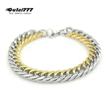 Мужской браслет из нержавеющей стали, подарки для мальчиков и мужчин, кубинская цепочка на руку, персонализированные мужские браслеты в стиле хиппи-рок