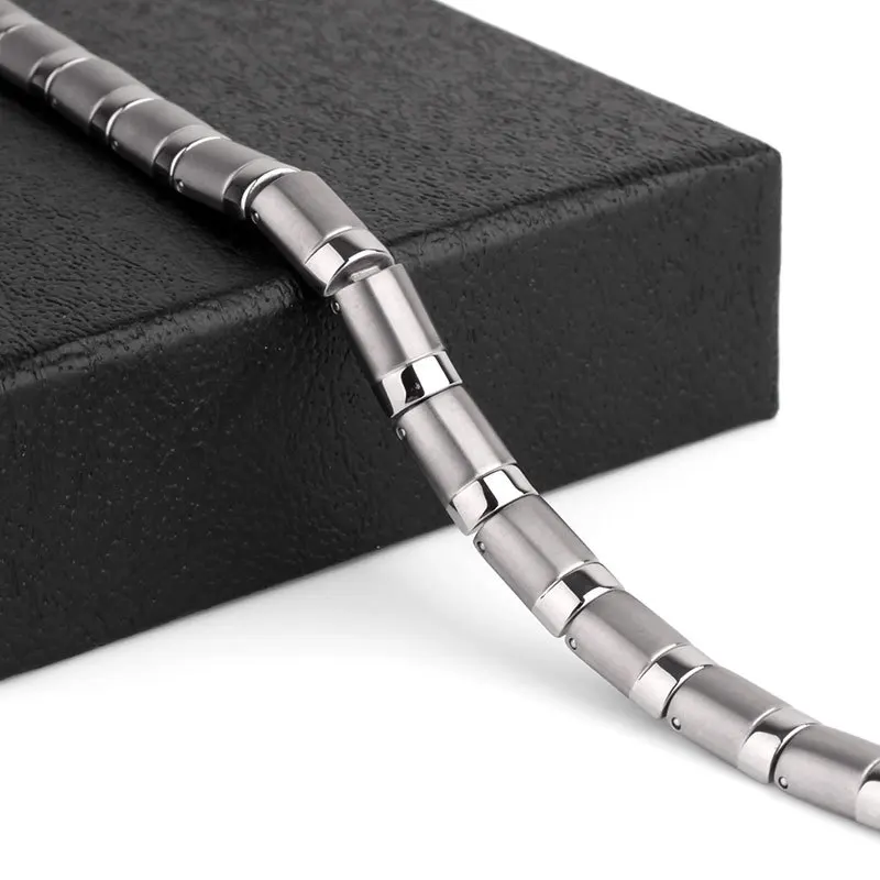 Women Men 99.99% Titanium Germanium Beads Bracelet Balance Body 2021 Chrismas Health Gift 2