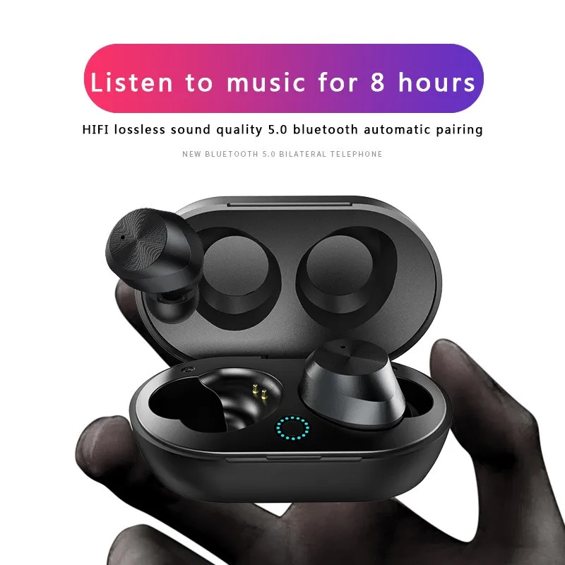 Bluetooth новые беспроводные наушники TWS бинауральная спортивная Гарнитура 3D стерео звук с микрофоном громкой связи спортивные наушники с зарядным устройством