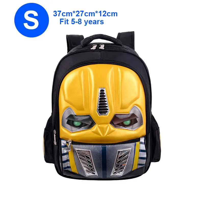 small size yellow Трансформеры, детские школьные сумки, Детский рюкзак для детского сада, физиологический модный рюкзак, Детская сумка, школьная сумка - Цвет: small size yellow