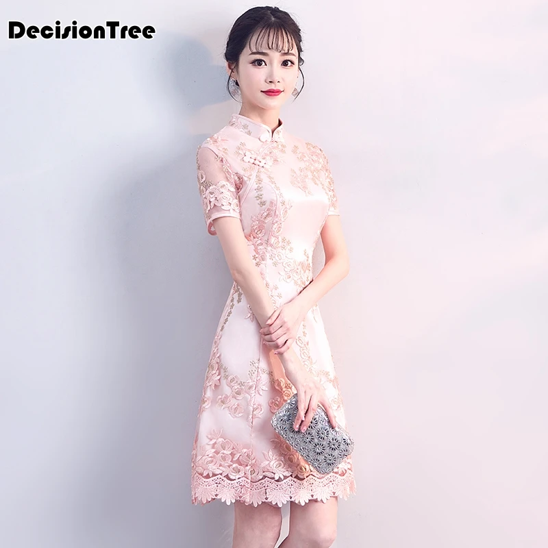 Красное китайское женское традиционное платье, шелковое атласное cheongsam сексуальное qipao цветочное свадебное платье