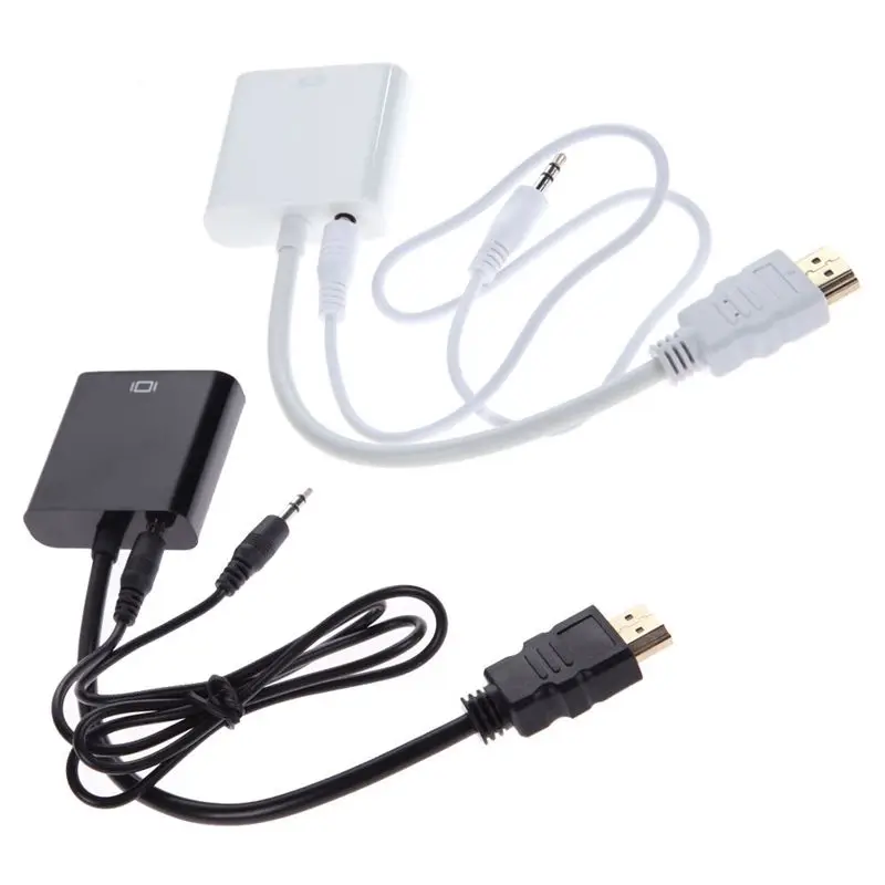 Адаптер преобразователя 1080P Micro HDMI/Mini HDMI/HDMI VGA с кабелем o Video черный и