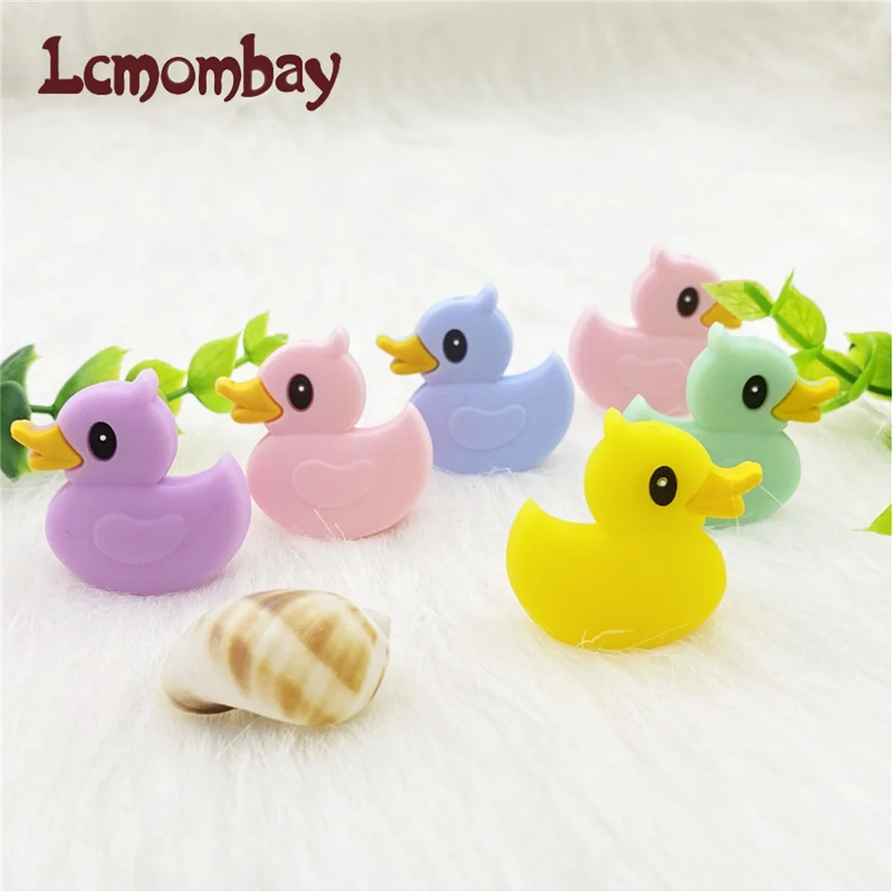 10pc/lot Duck Silicone Beads Rodent Siliconen Perle Teething Beads For Jewelry Making Necklace Pendant Baby Products 1