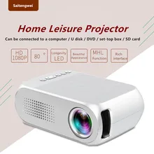 Светодиодный проектор Встроенный аккумулятор 600 люмен 3,5 мм аудио 320x240 пикселей YG-320 HDMI Мини проектор с usb-разъемом домашний медиа плеер Домашний HD