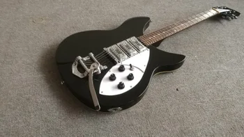 

2019 new + factory + black Rickenback 325 3 pickups electric guitar Custom Ricken 330 guitar jazz tremolo bridge free shipping