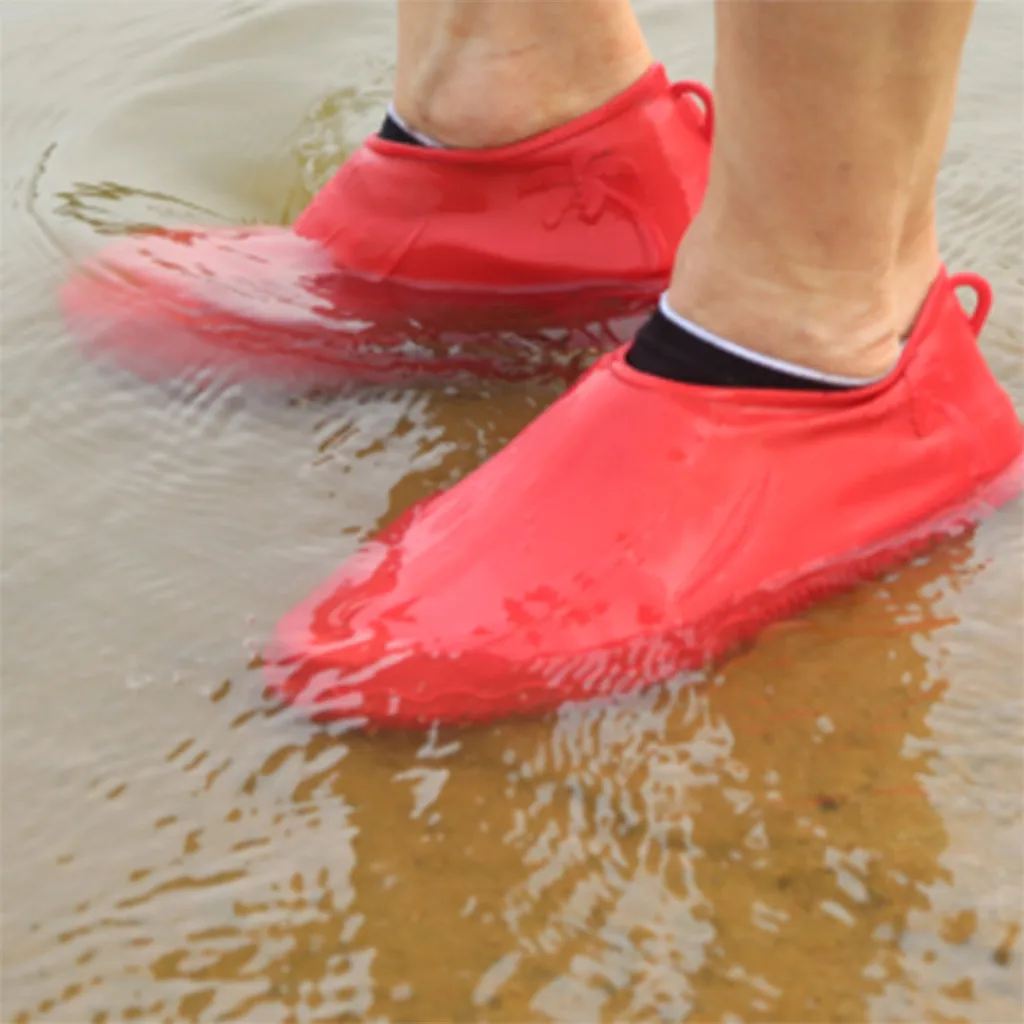 Силикон унисекс, непромокаемые водонепроницаемые чехлы для обуви, защитный чехол для обуви, перерабатываемое покрытие на обувь от дождя, галоши, T4