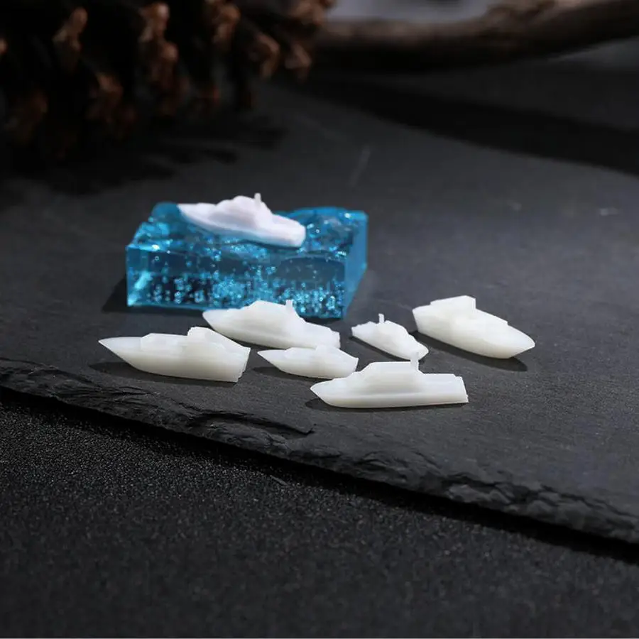 3D микро пейзаж лодка пленка DIY эпоксидная смола украшения мини Пароход материал