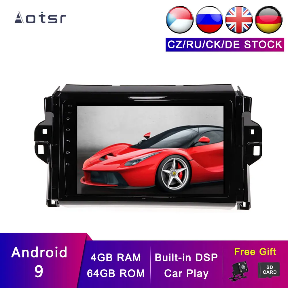 Aotsr Android 9 Car Navigation Tracker For Toyota Hilux 20152018 Car