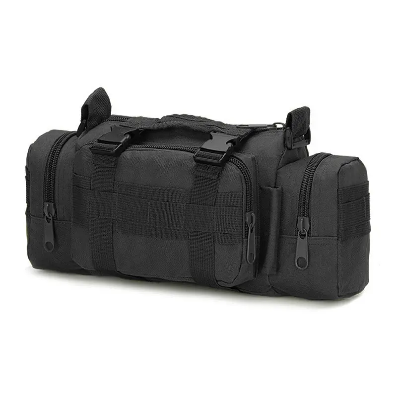 Открытый 6L военный тактический рюкзак на плечо водонепроницаемый походный Кемпинг поясные сумки Mochila военные альпинистские многоцелевые сумки - Цвет: black