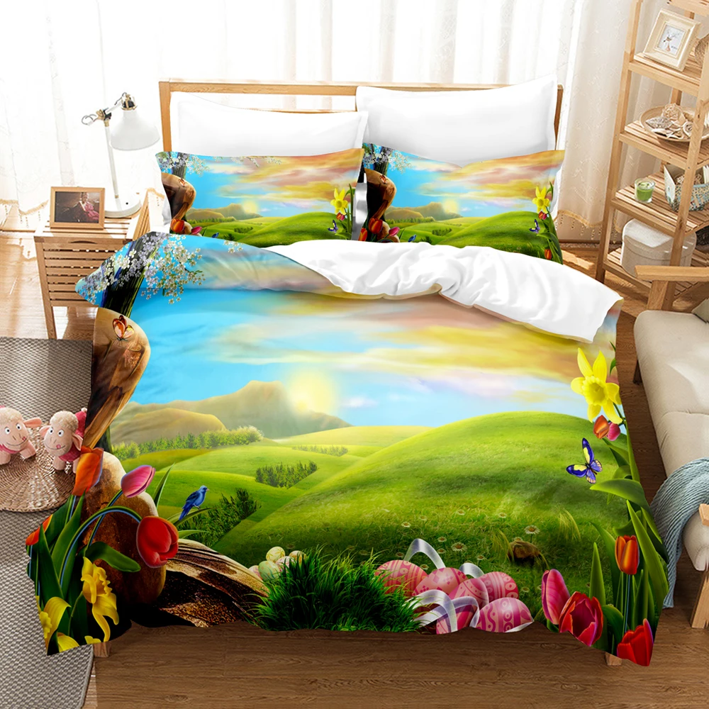 Beauty Tree and Flower Bedding Set Single Twin Full Queen King Size Tree Bed Set Children's Kid Bedroom Duvetcover Sets 3D 019 