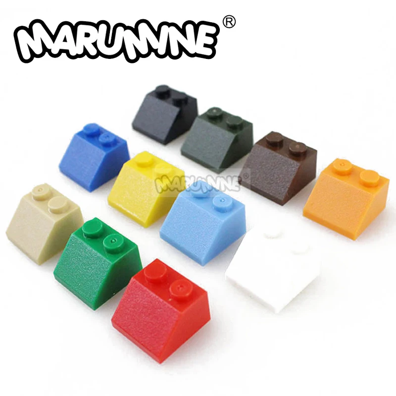 Marumine 30 шт. 2x2 Наклонный кирпич большие части 3039 MOC классические строительные блоки крыша город часть